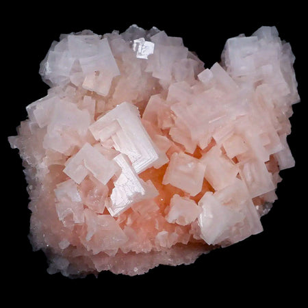 4.7" Quality Pink Halite Salt Crystals Cluster Mineral Trona, CA Searles Lake