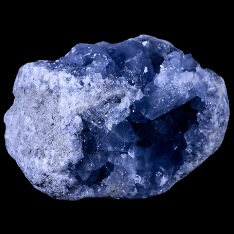 XL 5" Sky Blue Rough Celestite Crystal Druzy Cluster Geode 4 LB 6.5 OZ Celestine - Fossil Age Minerals