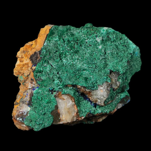 3" Azurite Crystals & Malachite On Matrix Mineral Specimen Tiznit Morocco - Fossil Age Minerals