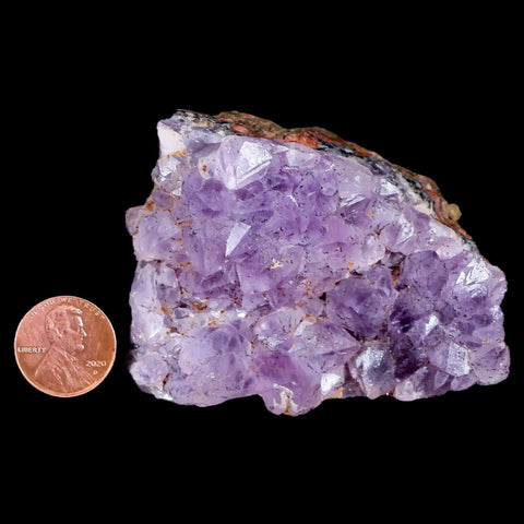 2.9" Rough Purple Amethyst Crystal Cluster Mineral Specimen Morocco - Fossil Age Minerals