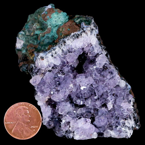 3.1" Rough Purple Amethyst Crystal Cluster Mineral Specimen Morocco - Fossil Age Minerals