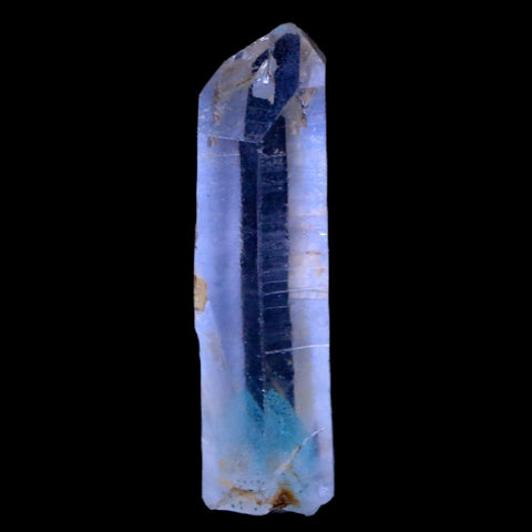 1.4" Natural Clear Crystal Quartz Point With Green Fuchsite Inside Stand - Fossil Age Minerals
