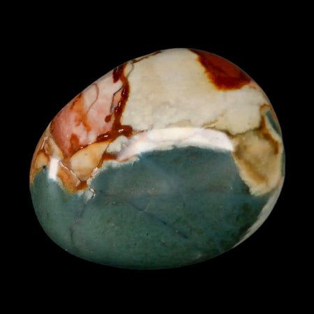 2.4" Polychrome Jasper Natural Polished Mineral Palm Stone Madagascar