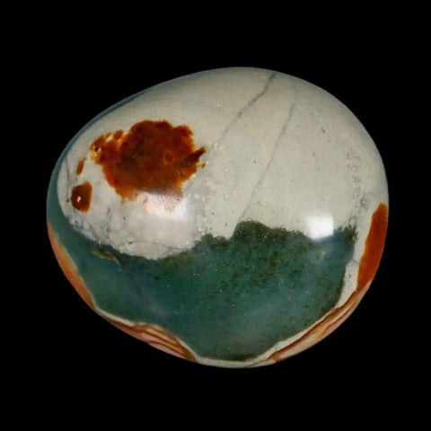 2.4" Polychrome Jasper Natural Polished Mineral Palm Stone Madagascar - Fossil Age Minerals