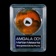 Mars Rock Martian Meteorite Amgala 001 Shergottite Olivine-Phyric COA And Display