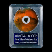 Mars Rock Martian Meteorite Amgala 001 Shergottite Olivine-Phyric COA And Display