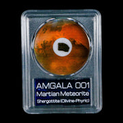 Mars Rock Martian Meteorite Amgala 001 Shergottite Olivine-Phyric COA And Display