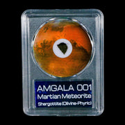 Mars Rock Martian Meteorite Amgala 001 Shergottite Olivine-Phyric COA And Display