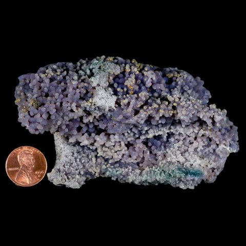 4.1" Purple Grape Agate Botryoidal Crystal Druzy Cluster Mineral Sulawesi Island