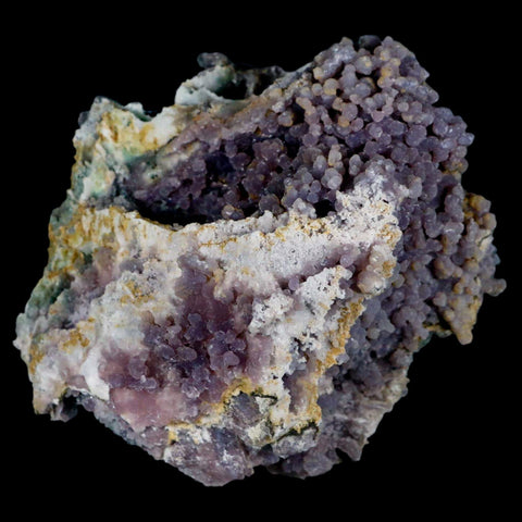 3.7" Purple Grape Agate Botryoidal Crystal Druzy Cluster Mineral Sulawesi Island