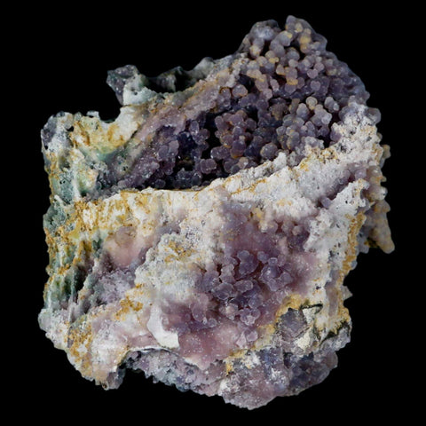 3.7" Purple Grape Agate Botryoidal Crystal Druzy Cluster Mineral Sulawesi Island