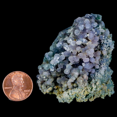 2.2" Purple Grape Agate Botryoidal Crystal Druzy Cluster Mineral Sulawesi Island - Fossil Age Minerals