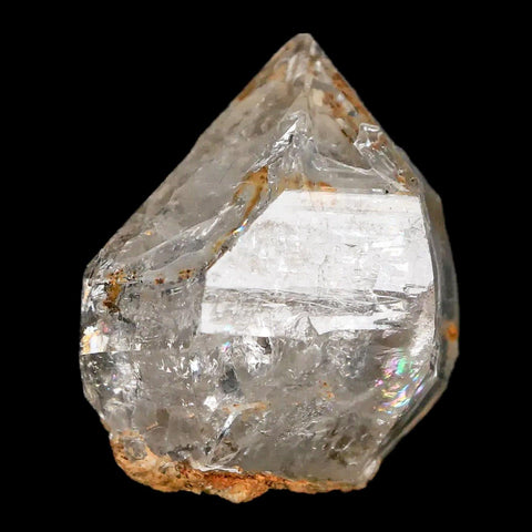 1.4" Natural Clear Skeletal Crystal Quartz Point Fenestra Quartz Imilchil Morocco - Fossil Age Minerals