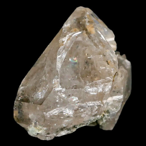 1.9" Natural Clear Skeletal Crystal Quartz Point Fenestra Quartz Imilchil Morocco - Fossil Age Minerals