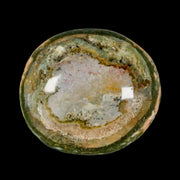 2.4" Natural Polished Ocean Jasper Crystal Palm Stone Location Madagascar Healing