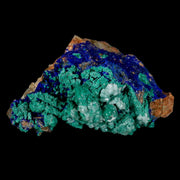 3.1" Azurite Crystals & Malachite On Barite Matrix Colorful Mineral Specimen Morocco