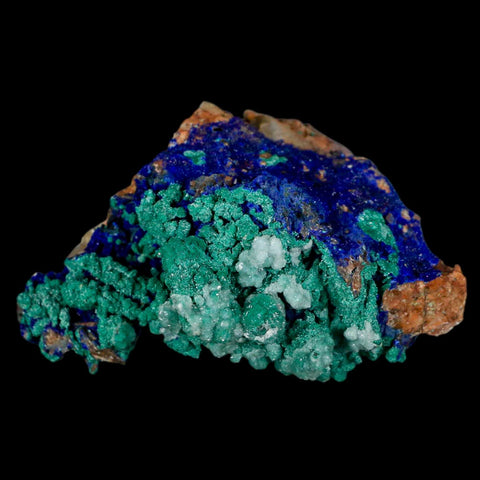 3.1" Azurite Crystals & Malachite On Barite Matrix Colorful Mineral Specimen Morocco - Fossil Age Minerals