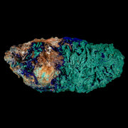 5.5" Azurite Crystals & Malachite On Barite Matrix Colorful Mineral Specimen Morocco