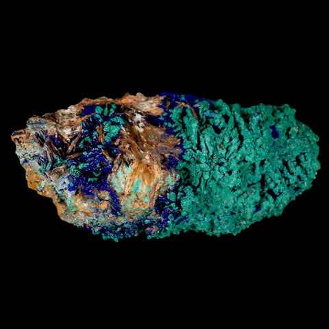 5.5" Azurite Crystals & Malachite On Barite Matrix Colorful Mineral Specimen Morocco - Fossil Age Minerals