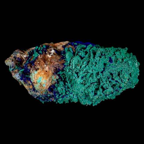 5.5" Azurite Crystals & Malachite On Barite Matrix Colorful Mineral Specimen Morocco - Fossil Age Minerals