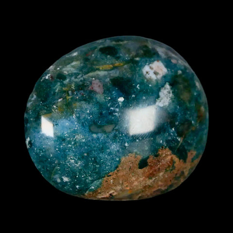 2" Natural Polished Ocean Jasper Crystal Palm Stone Location Madagascar Healing - Fossil Age Minerals