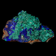 4.5" Azurite Crystals & Malachite On Barite Matrix Colorful Mineral Specimen Morocco