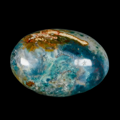 2.2" Natural Polished Ocean Jasper Crystal Palm Stone Location Madagascar Healing - Fossil Age Minerals