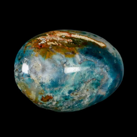 2.2" Natural Polished Ocean Jasper Crystal Palm Stone Location Madagascar Healing - Fossil Age Minerals