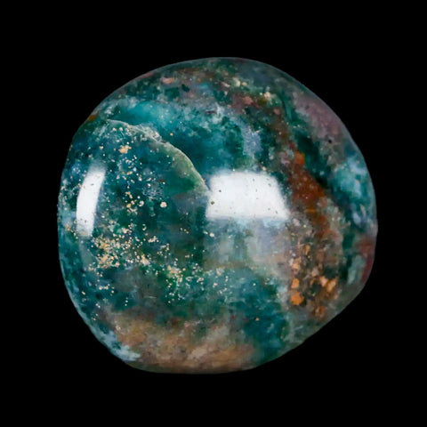 1.6" Natural Polished Ocean Jasper Crystal Palm Stone Location Madagascar Healing - Fossil Age Minerals