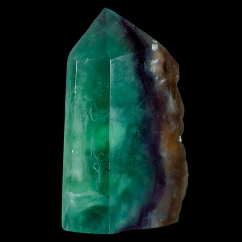 3.2" Rainbow Fluorite Crystal Mineral Specimen Natural Cut Polished Side Point Tower