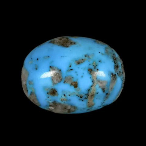 1" Natural Polished Teal Turquoise Gemstone Mineral Specimen Cab - Fossil Age Minerals