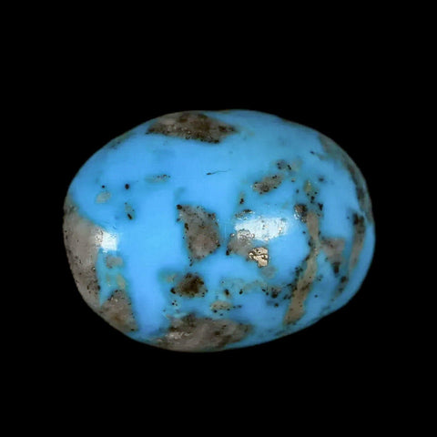 1" Natural Polished Teal Turquoise Gemstone Mineral Specimen Cab - Fossil Age Minerals