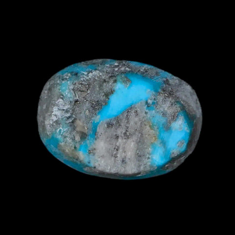 1" Natural Polished Teal Turquoise Gemstone Mineral Specimen Cab - Fossil Age Minerals