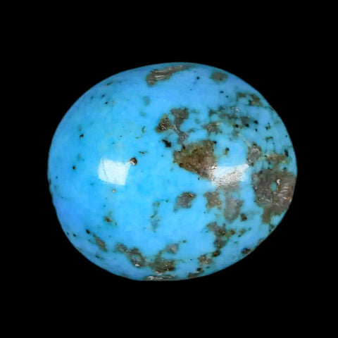 1.1" Natural Polished Teal Turquoise Gemstone Mineral Specimen Cab - Fossil Age Minerals