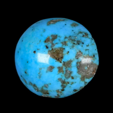 1.1" Natural Polished Teal Turquoise Gemstone Mineral Specimen Cab - Fossil Age Minerals