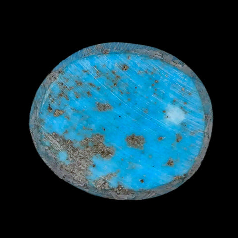 1.1" Natural Polished Teal Turquoise Gemstone Mineral Specimen Cab - Fossil Age Minerals