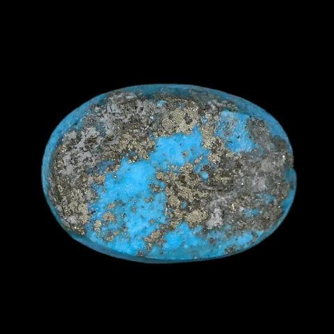 1.1" Natural Polished Teal Turquoise Gemstone Mineral Specimen Cab - Fossil Age Minerals