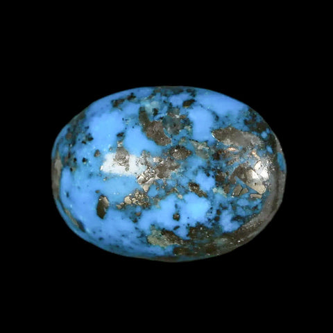 1.2" Natural Polished Teal Turquoise Gemstone Mineral Specimen Cab - Fossil Age Minerals