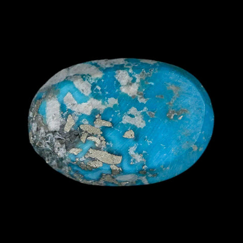 1.2" Natural Polished Teal Turquoise Gemstone Mineral Specimen Cab - Fossil Age Minerals