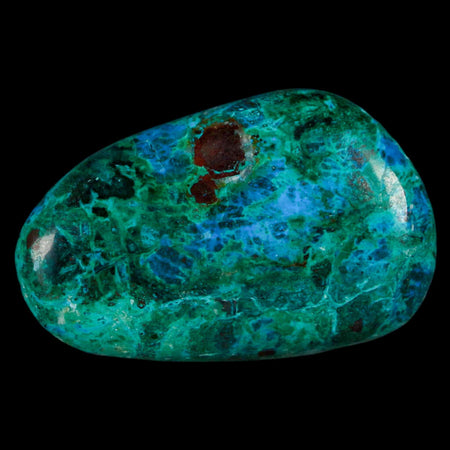 2.1" Chrysocolla Palm Stone Polished Free Form Blue Green And Teal Color Location Peru