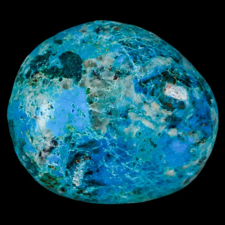 1.7" Chrysocolla Palm Stone Polished Free Form Blue And Teal Color Location Peru