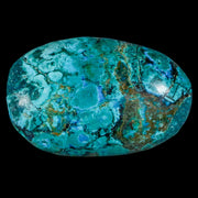 1.7" Chrysocolla Palm Stone Polished Free Form Blue And Teal Color Location Peru