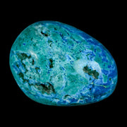 1.5" Chrysocolla Palm Stone Polished Free Form Blue And Teal Color Location Peru