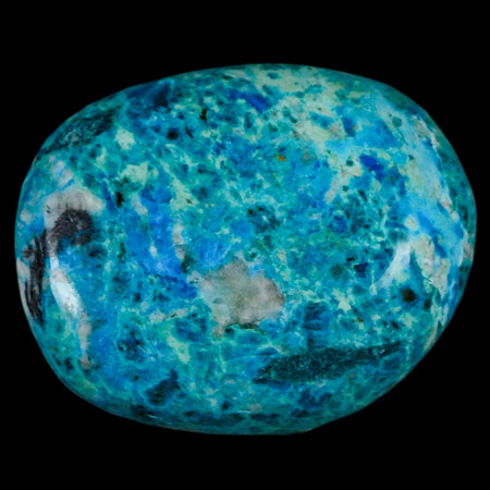 1.9" Chrysocolla Palm Stone Polished Free Form Blue And Teal Color Location Peru