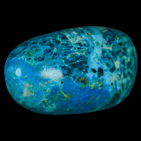 1.7" Chrysocolla Palm Stone Polished Free Form Blue And Teal Color Location Peru