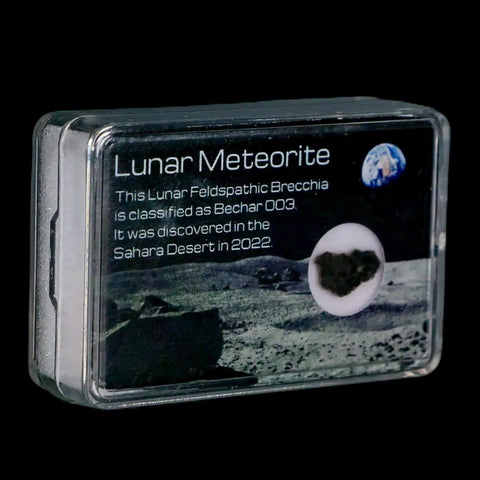 Moon Rock Lunar Meteorite Bechar 003 Algerian Sahara Desert Discovered 2022 - Fossil Age Minerals