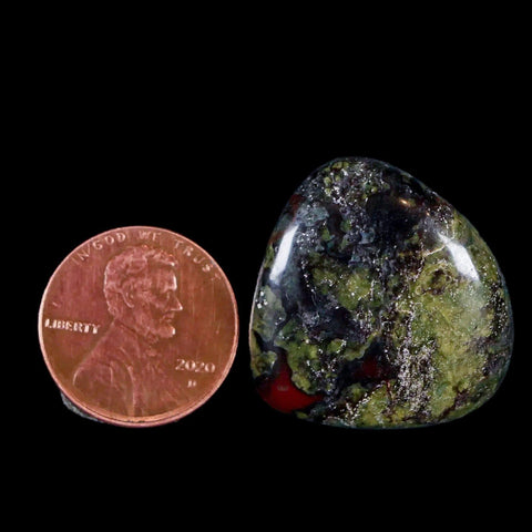 1.1" Polished Natural Dragon Blood Jasper Mineral Stone Western Australia - Fossil Age Minerals