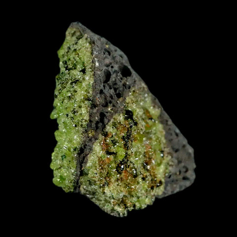 XL 4.4" Natural Emerald Peridot Crystal Minerals On Volcanic Rock Gila, Arizona - Fossil Age Minerals