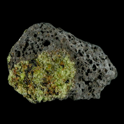 XL 4.4" Natural Emerald Peridot Crystal Minerals On Volcanic Rock Gila, Arizona - Fossil Age Minerals