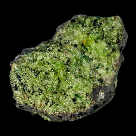 XL 4" Natural Emerald Peridot Crystal Minerals On Volcanic Rock Gila, Arizona